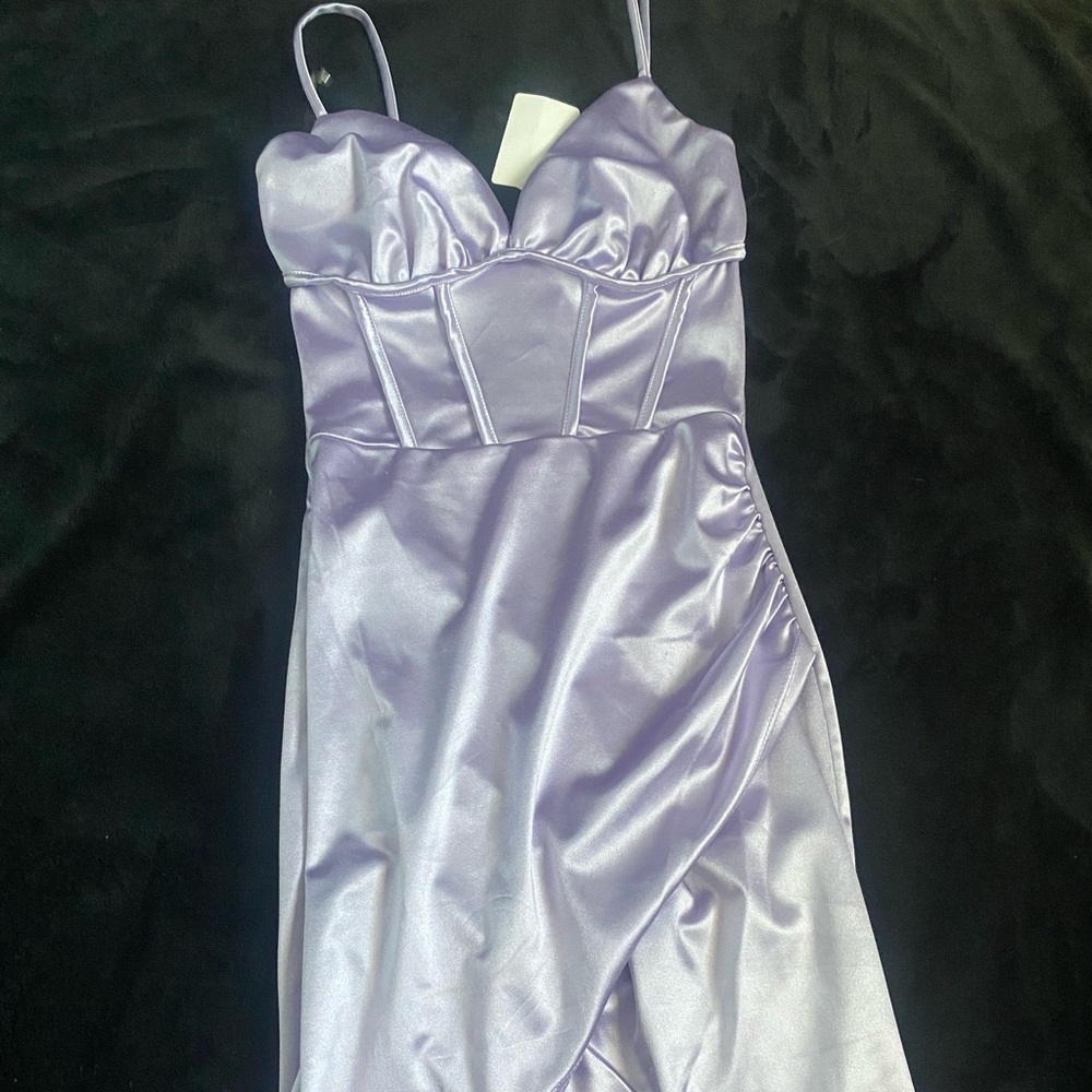 Elegant Purple Midi Dress